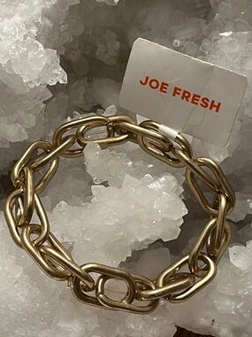 😍SHOW SPECIAL  B50 NWT JOE FRESH Goldtone Stretch Link Bracelet